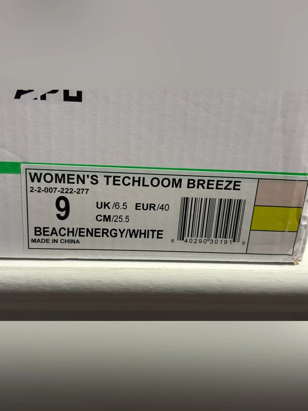 APL TechLoom Breeze Women’s 9 Beach Energy White NIB Extra Laces